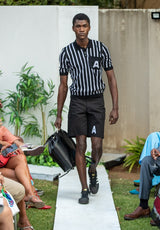 MEN'S STRIPED BLACK GOLFER