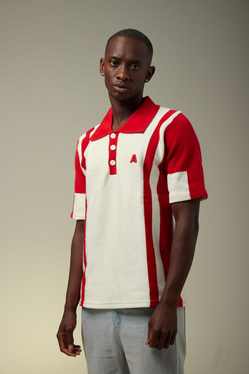 MEN'S RED/ WHITE GOLFER