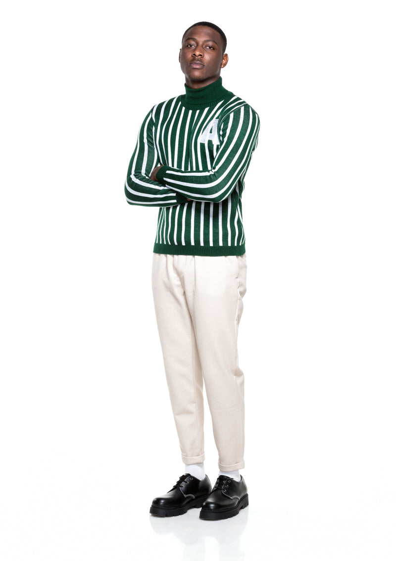 Men's Green Turtle Neck