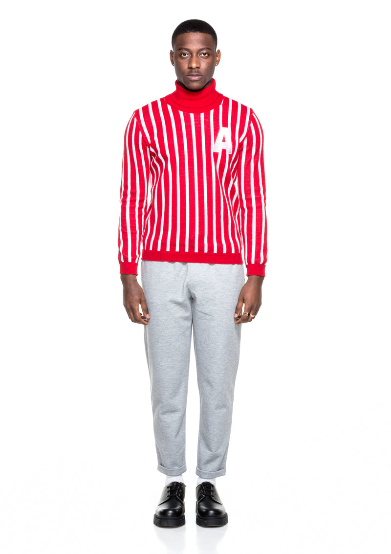 Men's Red Turtle Neck