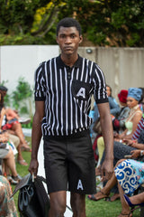 MEN'S STRIPED BLACK GOLFER